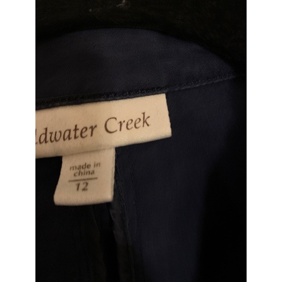 💕Coldwater Creek Short Sleeve Washed Blue Jacket Size 12 - Picture 3 of 3